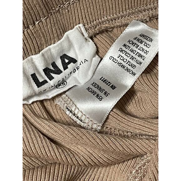 LNA Core Ribbed Beige/Nude Joggers XS - Picture 10 of 11